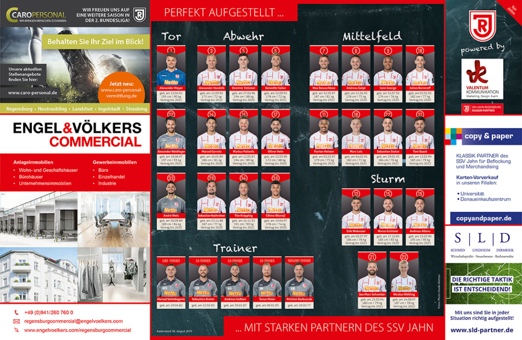 SSV_Jahn_Cardfolder_Innen_vorne_Web Außenansicht des Fußballkumpels aufgeklappt