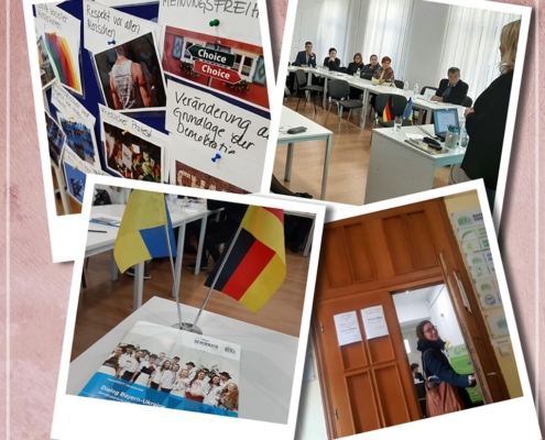 Collage des Demokratiekurses „Dialog Bayern – Ukraine“